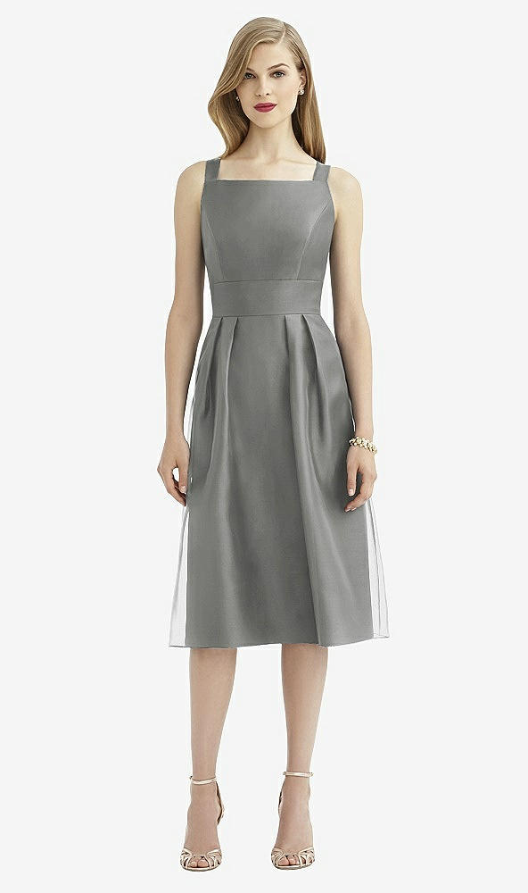 Back View - Charcoal Gray After Six Bridesmaid Dress 6745