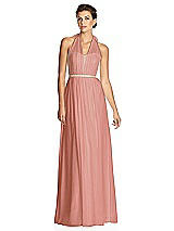 Alt View 1 Thumbnail - Desert Rose & Metallic Gold After Six Bridesmaid Dress 6749