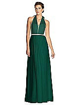 Alt View 1 Thumbnail - Hunter Green & Metallic Gold After Six Bridesmaid Dress 6749