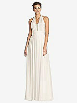 Front View Thumbnail - Ivory & Metallic Gold After Six Bridesmaid Dress 6749