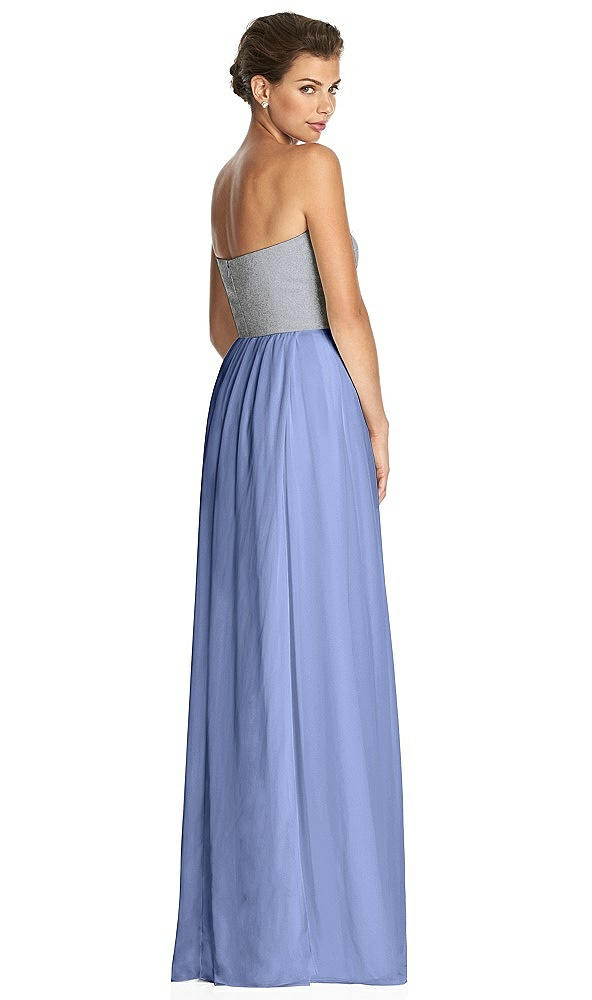 Back View - Periwinkle - PANTONE Serenity & Metallic Gold After Six Bridesmaid Dress 6749