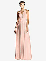 Front View Thumbnail - Peaches And Cream & Metallic Gold After Six Bridesmaid Dress 6749