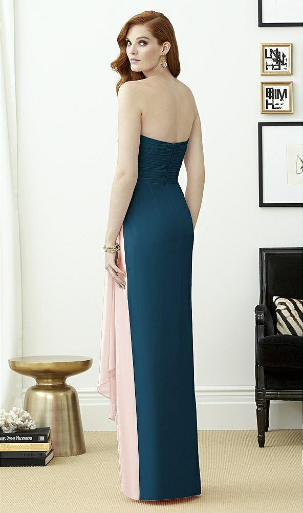 Back View - Atlantic Blue & Blush Dessy Collection Style 2956