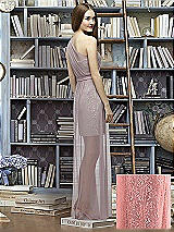 Rear View Thumbnail - Apricot & Suede Rose Lela Rose Bridesmaid Style LR224