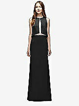 Front View Thumbnail - Black & Blush Lela Rose Bridesmaid Style LR225