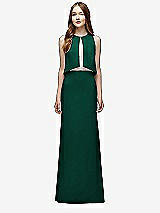 Front View Thumbnail - Hunter Green & Blush Lela Rose Bridesmaid Style LR225