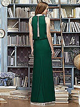 Rear View Thumbnail - Hunter Green & Blush Lela Rose Bridesmaid Style LR225