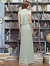 Rear View Thumbnail - Willow Green & Blush Lela Rose Bridesmaid Style LR225
