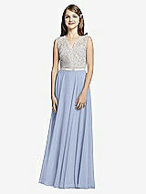 Front View Thumbnail - Sky Blue & Oyster Dessy Collection Junior Bridesmaid JR532
