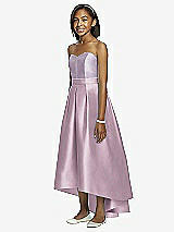 Front View Thumbnail - Suede Rose & Lilac Haze Dessy Collection Junior Bridesmaid JR533