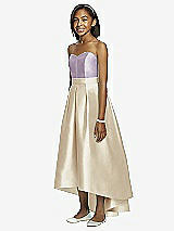 Front View Thumbnail - Champagne & Lilac Haze Dessy Collection Junior Bridesmaid JR533