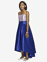 Front View Thumbnail - Cobalt Blue & Lilac Haze Dessy Collection Junior Bridesmaid JR533