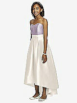 Front View Thumbnail - Ivory & Lilac Haze Dessy Collection Junior Bridesmaid JR533