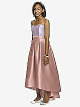 Front View Thumbnail - Neu Nude & Lilac Haze Dessy Collection Junior Bridesmaid JR533