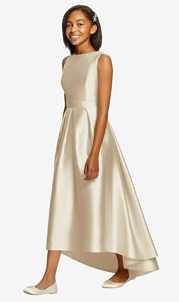 Front View - Champagne Dessy Collection Junior Bridesmaid JR534