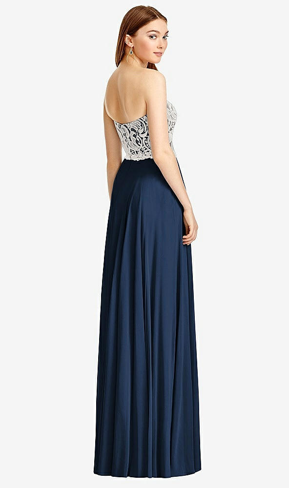 Back View - Midnight Navy & Oyster Studio Design Bridesmaid Dress 4504