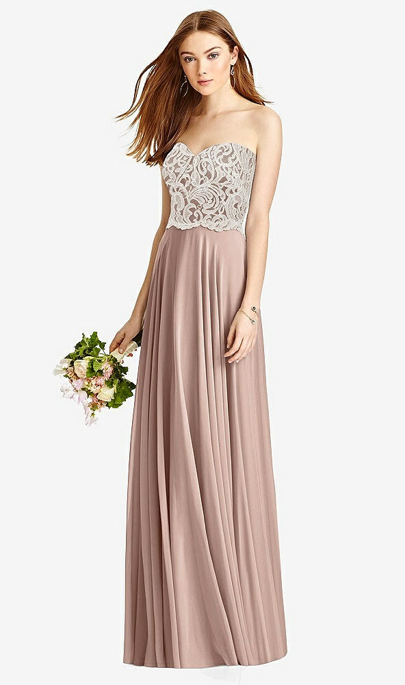 Front View - Neu Nude & Oyster Studio Design Bridesmaid Dress 4504