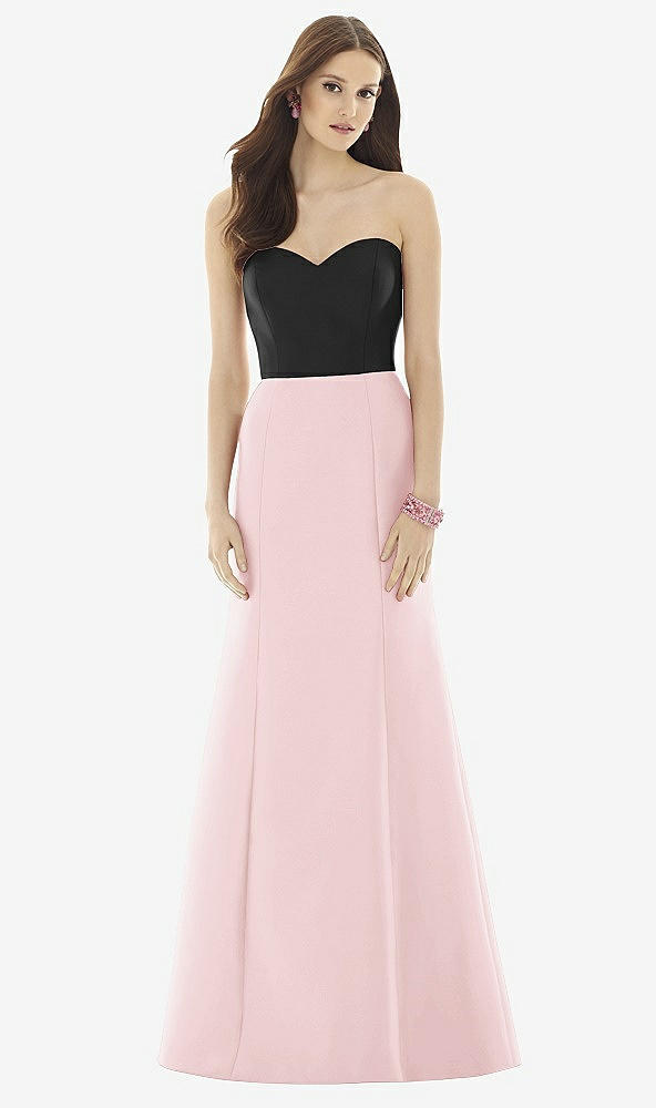 Front View - Ballet Pink & Black Alfred Sung Style D728
