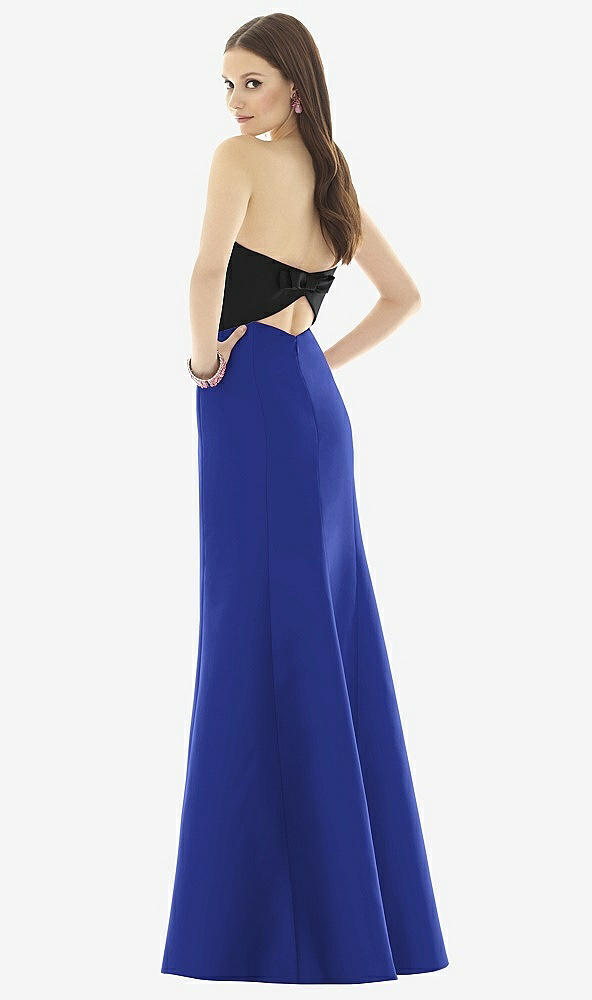 Back View - Cobalt Blue & Black Alfred Sung Style D728