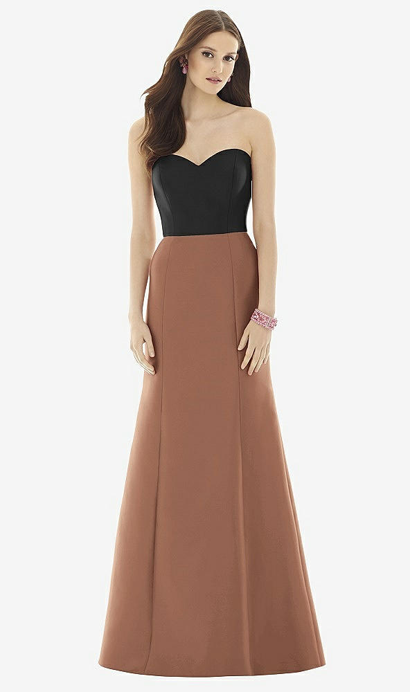 Front View - Cognac & Black Alfred Sung Style D728