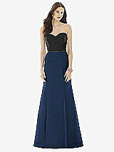 Front View Thumbnail - Midnight Navy & Black Alfred Sung Style D728