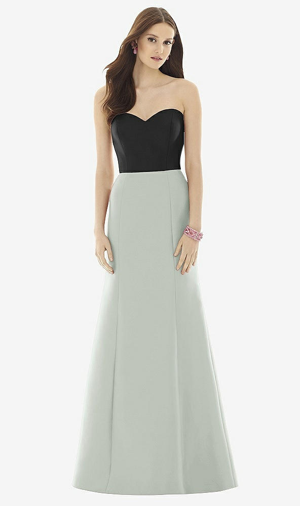 Front View - Willow Green & Black Alfred Sung Style D728