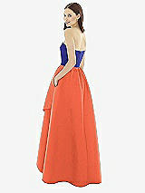 Rear View Thumbnail - Fiesta & Electric Blue Alfred Sung Style D730