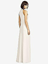 Rear View Thumbnail - Ivory Full Length Crepe Halter Neckline Dress