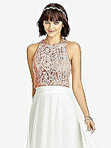 Front View Thumbnail - Tangerine Tango & Oyster Dessy Collection Bridesmaid Top T2974