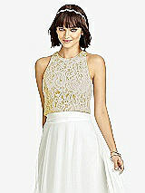 Front View Thumbnail - Marigold & Oyster Dessy Collection Bridesmaid Top T2974