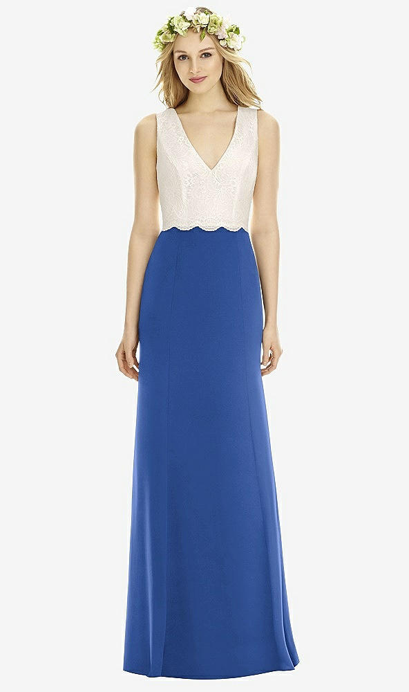 Front View - Classic Blue & Ivory Social Bridesmaids Style 8172