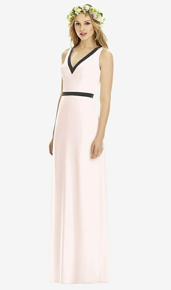 Front View - Blush & Black Social Bridesmaids Style 8173