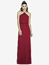 Front View Thumbnail - Burgundy Alfred Sung Bridesmaid Dress D738