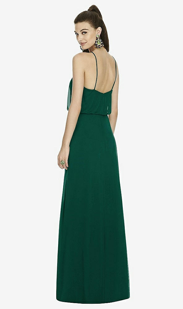 Back View - Hunter Green Alfred Sung Bridesmaid Dress D738