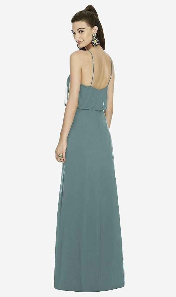 Back View - Smoke Blue Alfred Sung Bridesmaid Dress D738