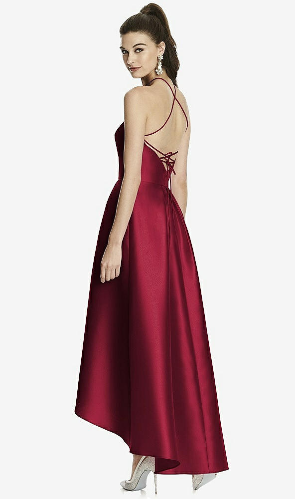 Back View - Burgundy Alfred Sung Style D741