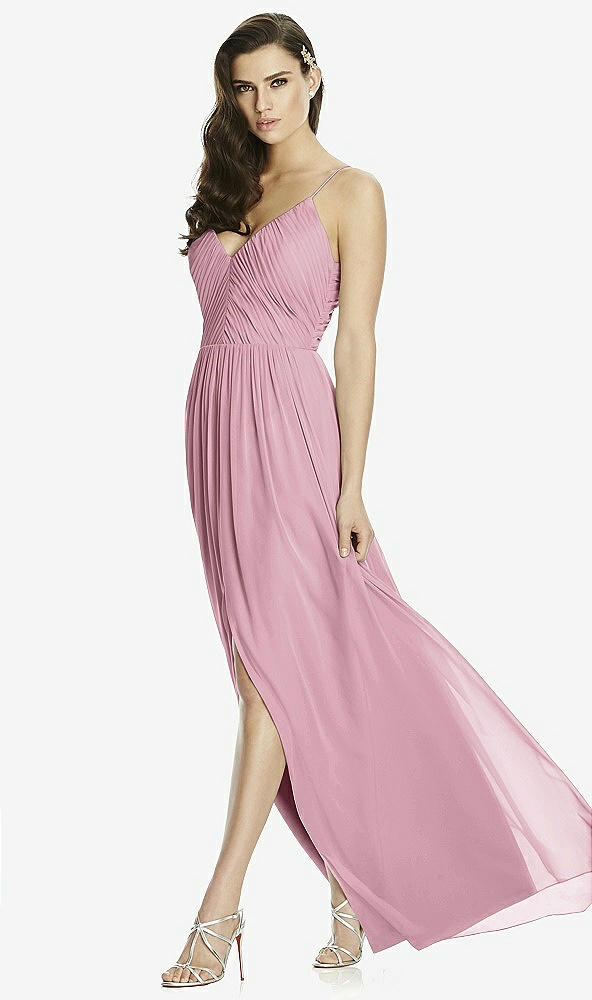 Front View - Dusty Pink Dessy Bridesmaid Dress 2989