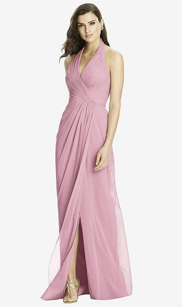 Front View - Dusty Pink Dessy Bridesmaid Dress 2992