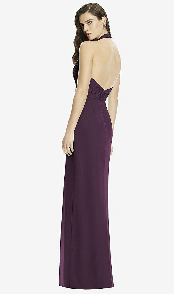 Back View - Aubergine Dessy Bridesmaid Dress 2992