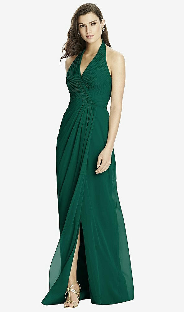 Front View - Hunter Green Dessy Bridesmaid Dress 2992