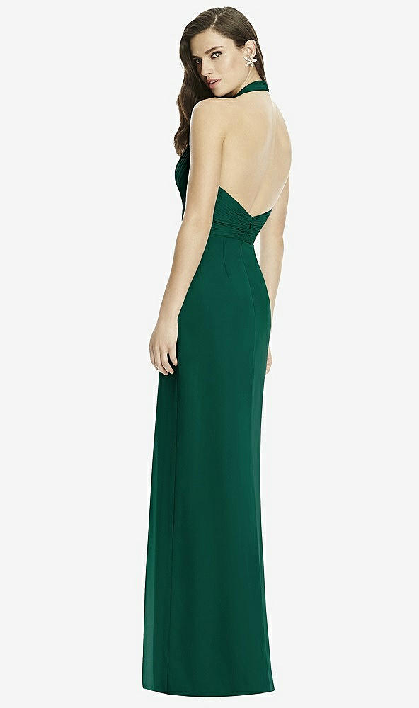 Back View - Hunter Green Dessy Bridesmaid Dress 2992