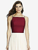 Front View Thumbnail - Burgundy Dessy Bridesmaid Top T2981