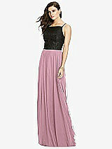 Front View Thumbnail - Dusty Pink Chiffon Maxi Skirt