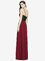 Rear View Thumbnail - Burgundy Chiffon Maxi Skirt