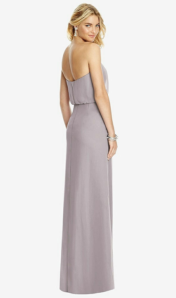 Back View - Cashmere Gray Full Length Lux Chiffon Blouson Bodice