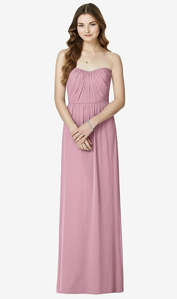Front View - Dusty Pink Bella Bridesmaids Dress BB101