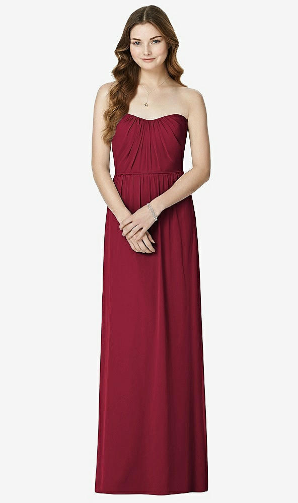 Front View - Burgundy Bella Bridesmaids Dress BB101