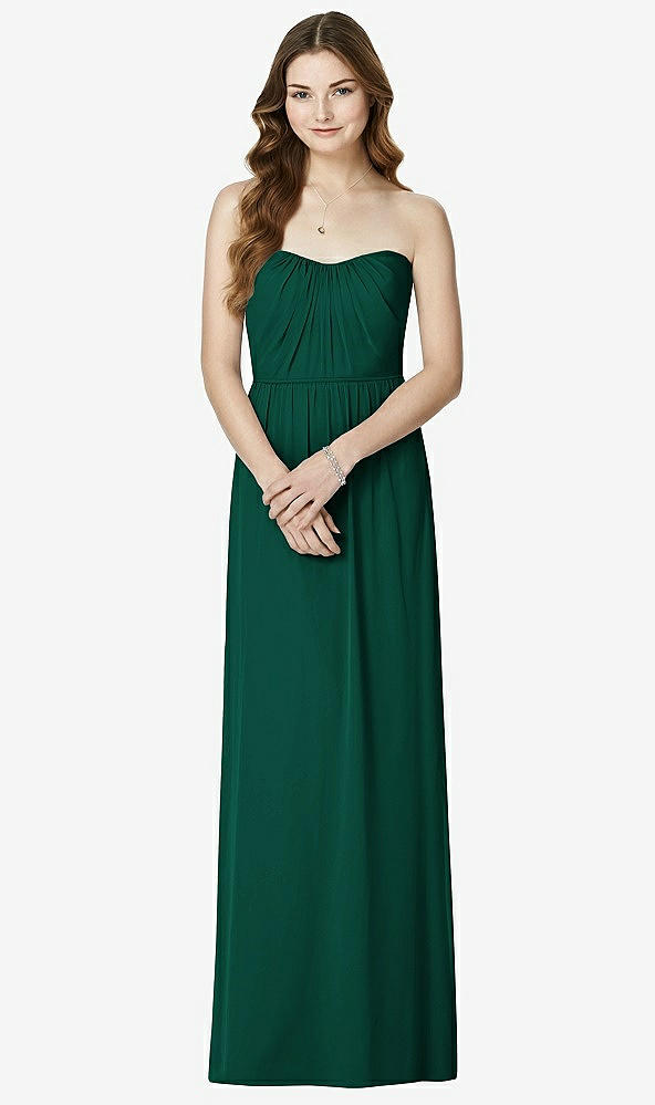 Front View - Hunter Green Bella Bridesmaids Dress BB101