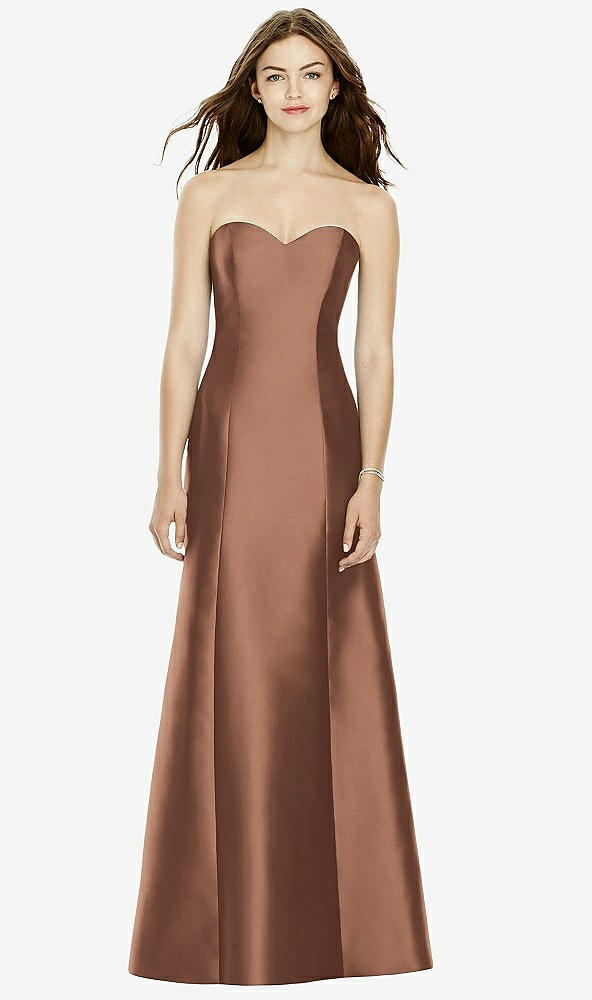 Front View - Cognac Bella Bridesmaids Dress BB104