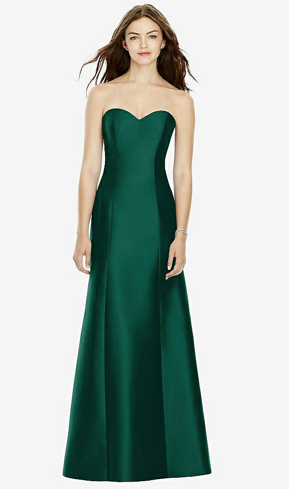 Front View - Hunter Green Bella Bridesmaids Dress BB104